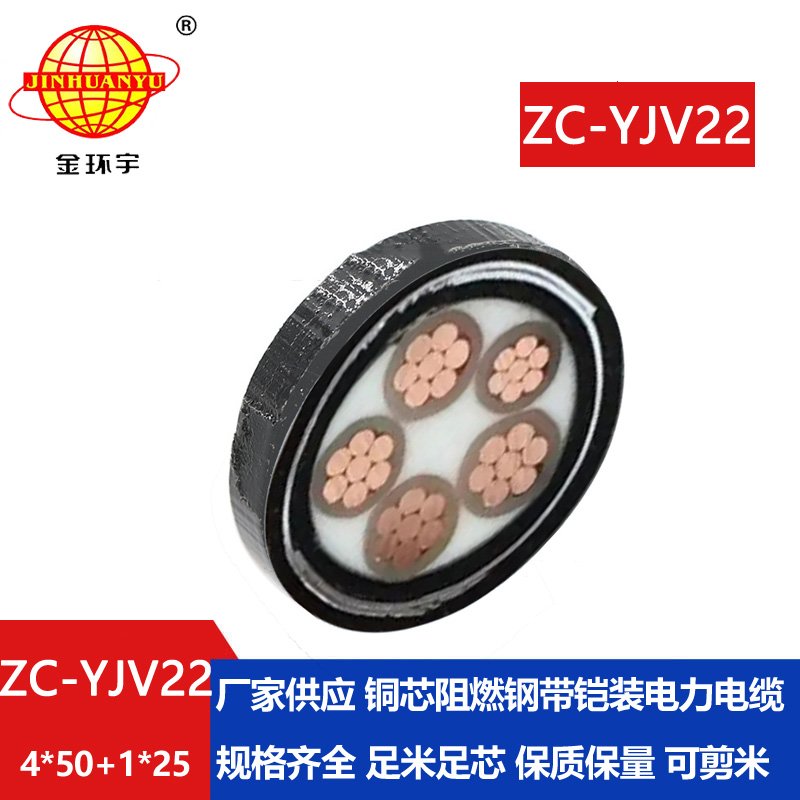 金環宇電線電纜 c類阻燃電纜ZC-YJV22 4X50+1X25平方